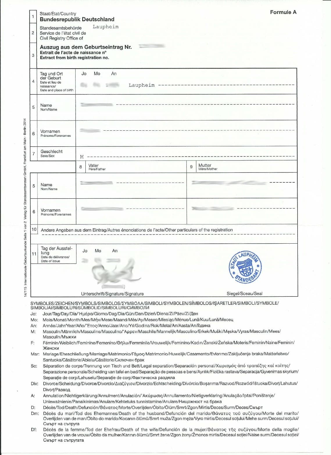 Birth Certificate