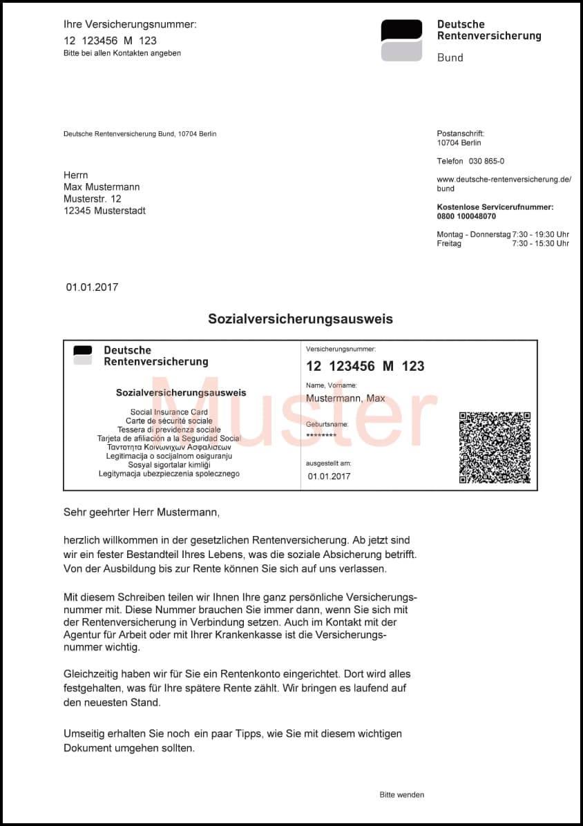 Pension Insurance Number