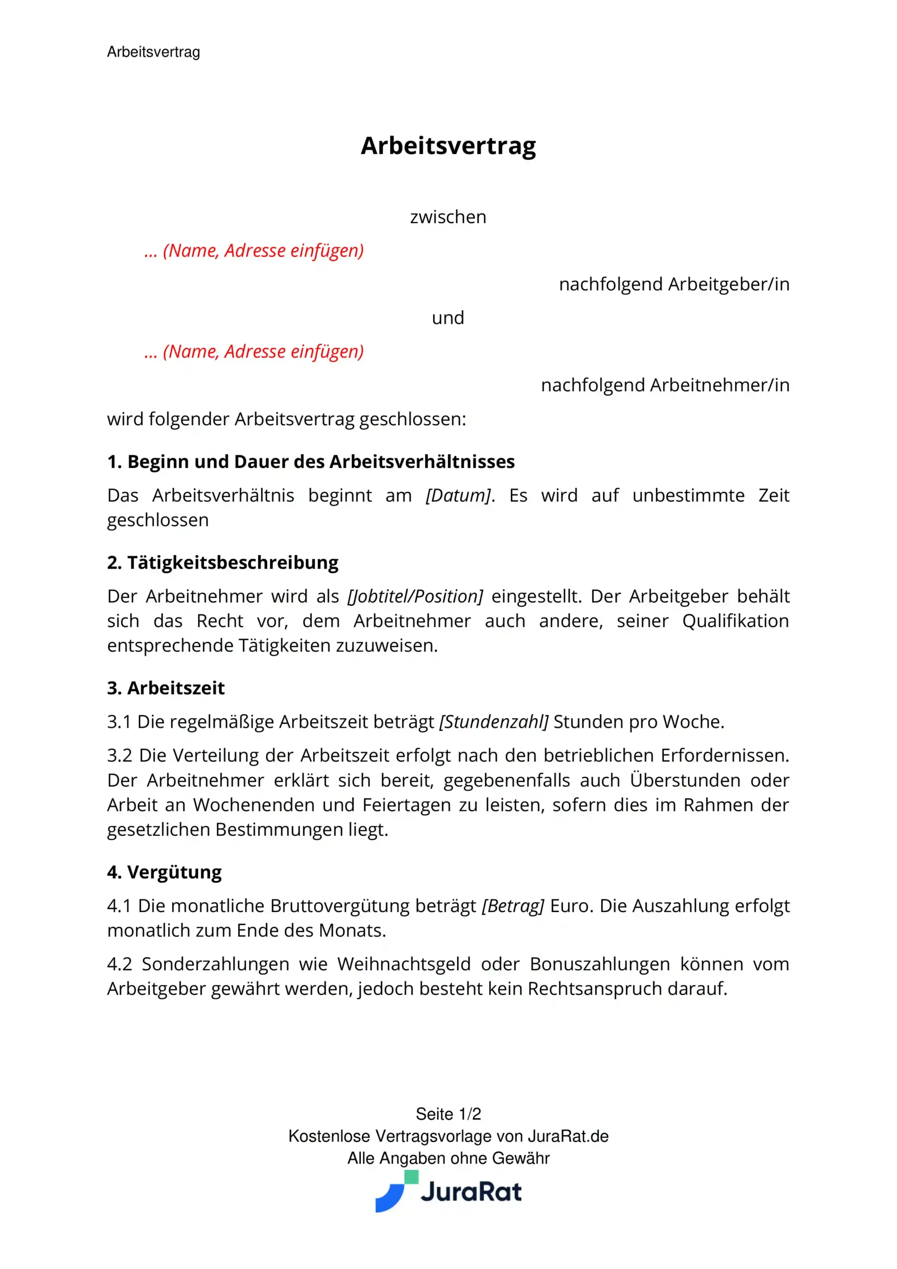 Employment Contract