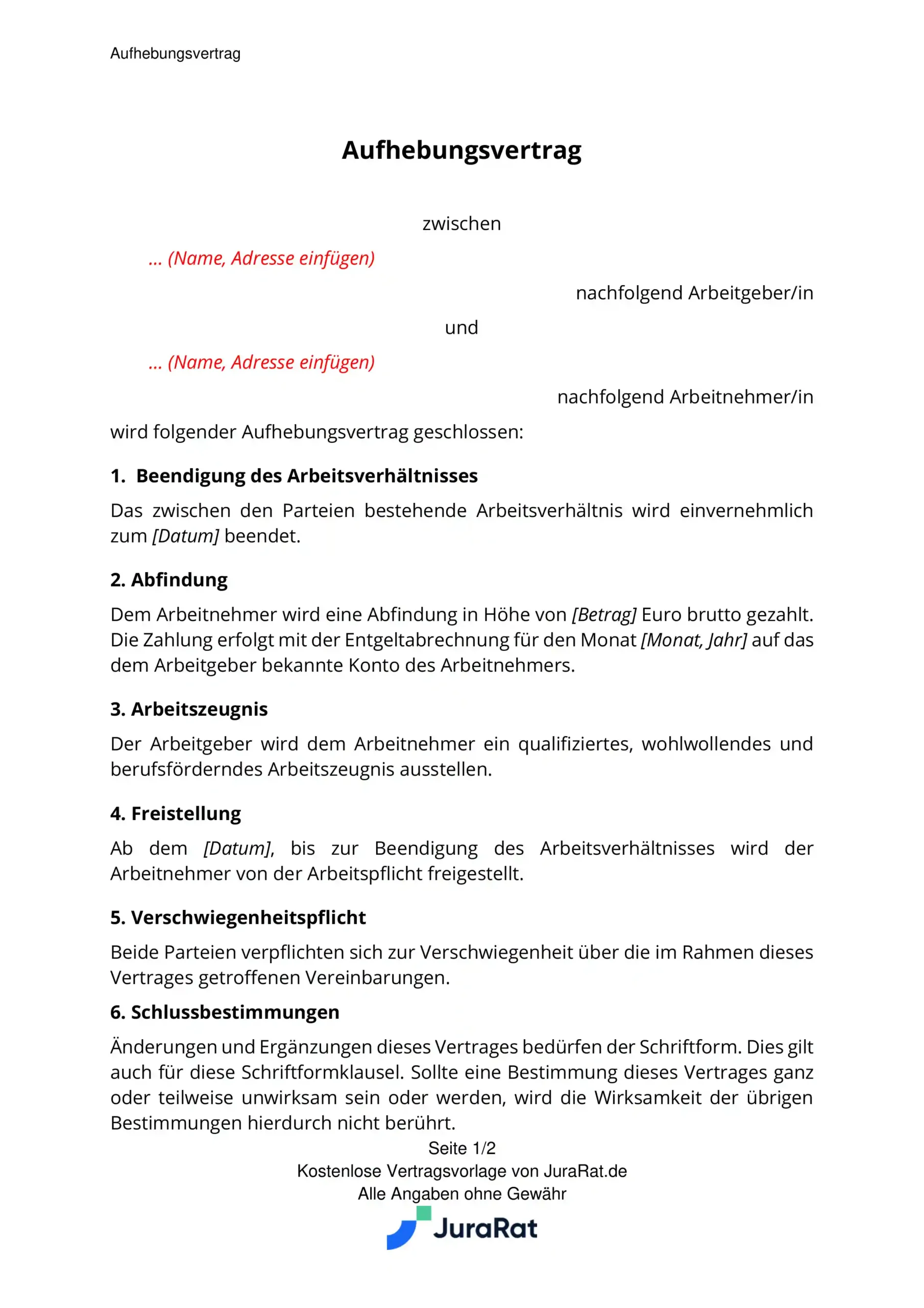 Mutual Termination Agreement