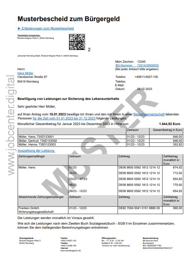 ALG Bescheid