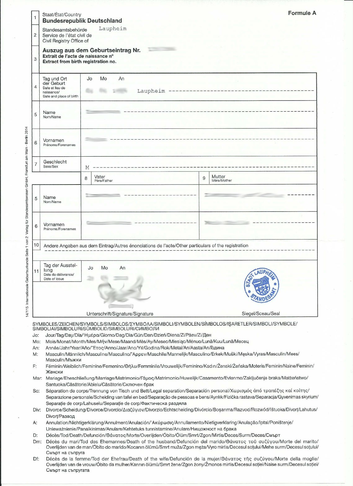 Birth Certificate