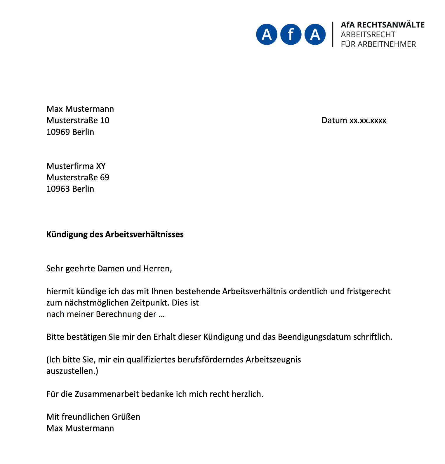 Termination Notice