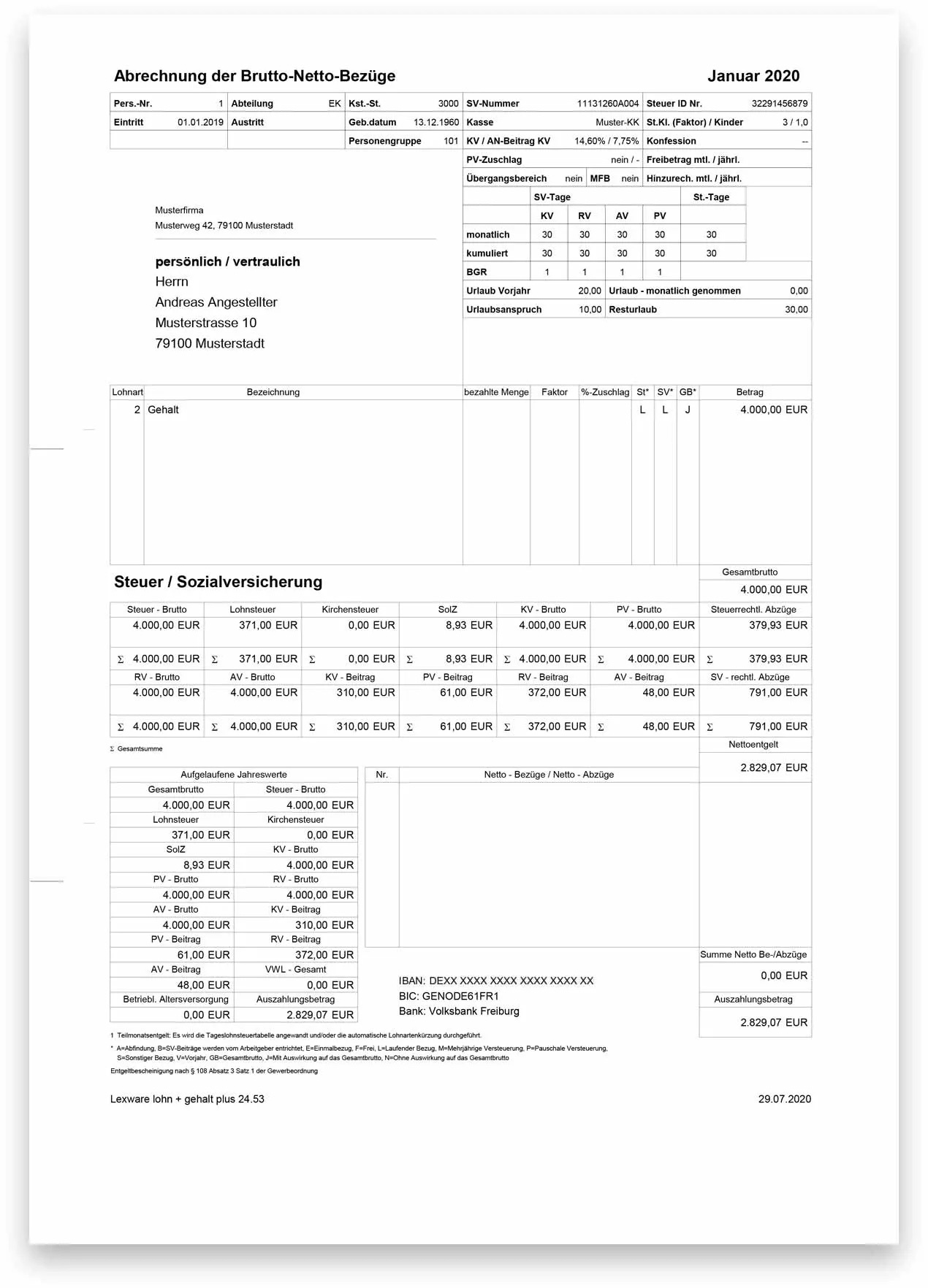 Payslip / Salary Statement