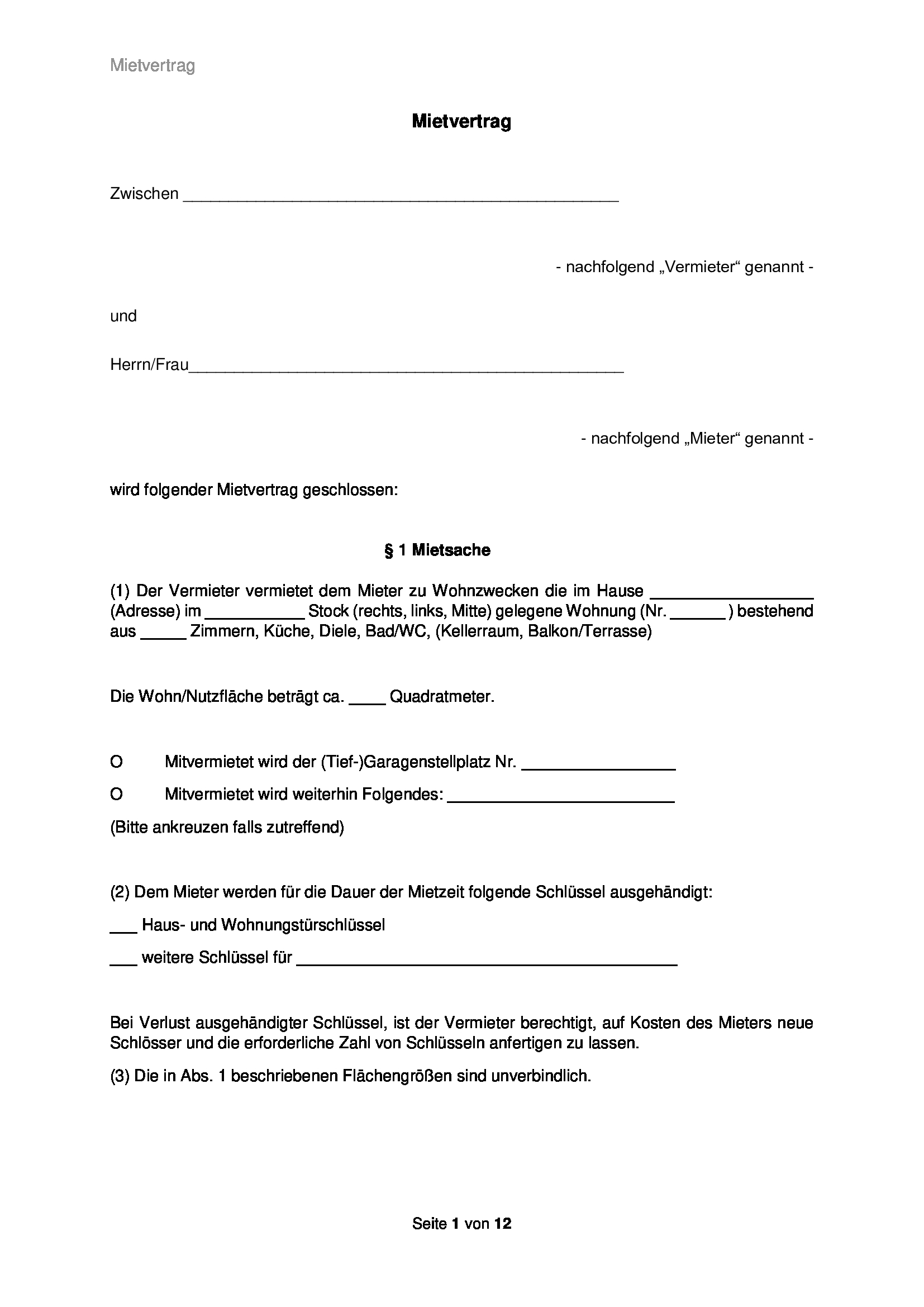 Rental Agreement