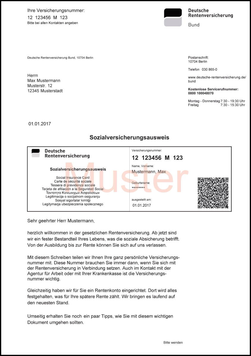 Pension Insurance Number