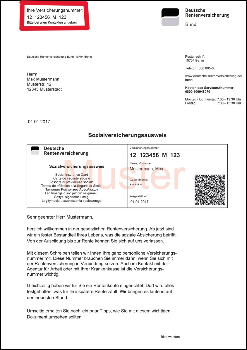 Pension Insurance Number